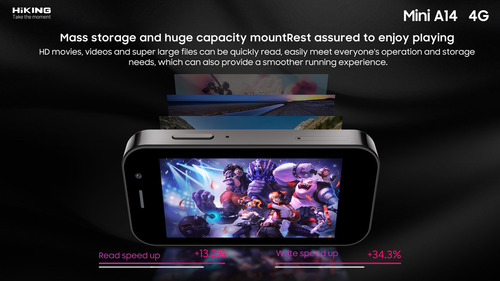 Mini Smartphone 4g Dual Sim Android 9 Senderismo A14 16gb 2gb Mini Phone 2000 Mah Fm Wifi Gps Bluetooth Celular Rosa