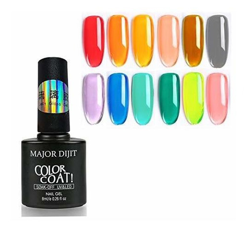 Esmalte De Uñas - Major Dijit Jelly Glass Gel Nail Polish Se