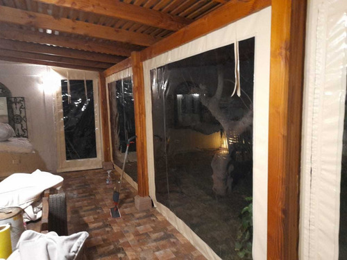 Imagen 8 de 10 de Cierre De Terraza Premium Cortina Pvc Beige 2.5 X 2.2 Mts