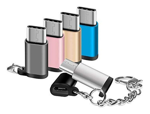 Adaptadores De Tipo C Usb Paquete De 6, Usb C Macho A Micro