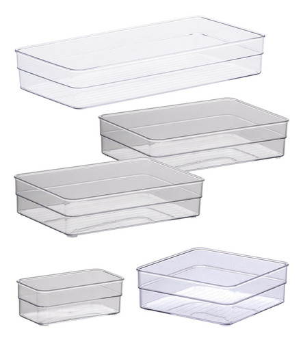 Kit 4 Organizadores Diamond Transparente