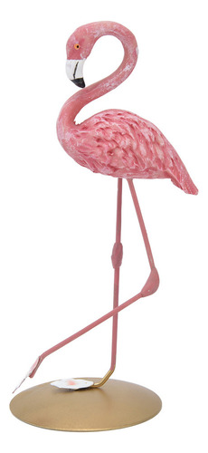 Lq Adornos De Flamenco Estatua Rosa, Figura De Resina Para D