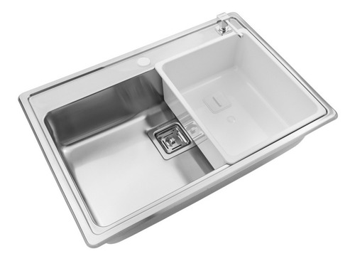 Imagen 2 de 2 de Pileta Accesoria Quadra Max Q71 Abs Blanco Johnson Acero