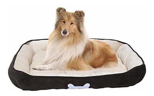 Happycare Textiles Large Classic Solid Rectangle Dog Y Pet