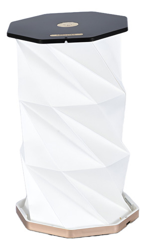 Luminaria Origami Sem Fio (usb) Touch 3 Tons Cúpula Preto Estrutura Branco 127/220v