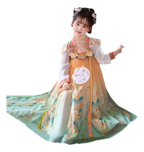 Vestido Hanfu Para Niñas Tang Clothes Para Niños [u]