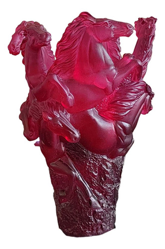 Vase En Forma De Múltiples Caballos Arreglo Floral Púrpura