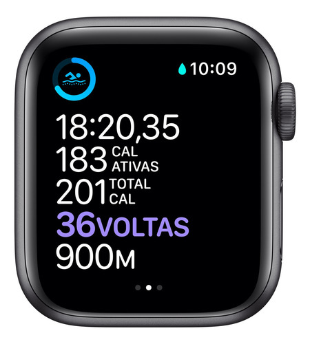Imagem 4 de 8 de Apple Watch Series 6 (GPS) - Caixa de alumínio cinza-espacial de 40 mm - Pulseira esportiva preto