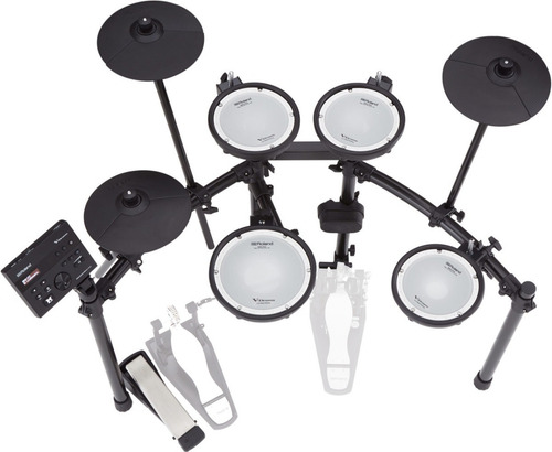 Bateria eletrônica Roland TD 07 DMK com rack mds compact