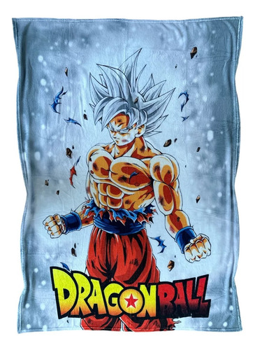Frazada Extra Calida, Confortable Dragon Ball Z 160x180cm Dragon Ball Z Blanco