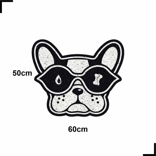 Tapete Pet Cachorro Bulldog Comedouro Agua 60x50 Higienico