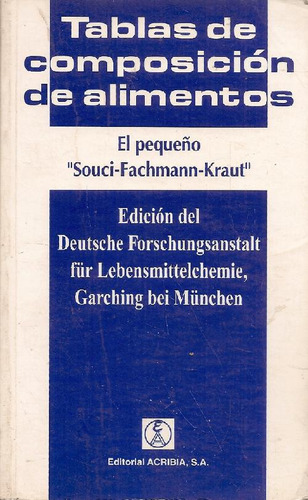 Libro El Pequeño Souci-fachmann-kraut : Tablas De Composicio