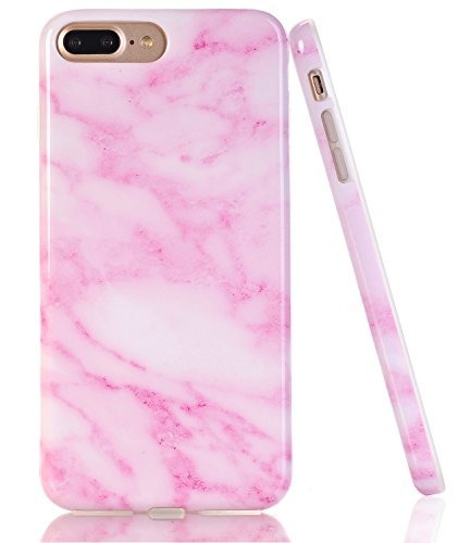 Funda Para iPhone 7 Plus, Diseño Creativo De Mármol Rosa Mel