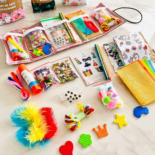 Combo X 10 Unid Mini Kit Arte Manualidad Infantil Souvenir