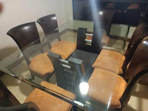 Comedor En Cedro, Vidrio De Alto Calibre, 6 Puestos