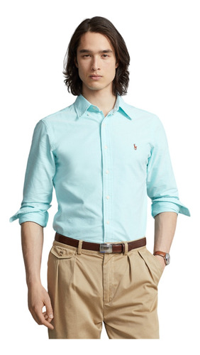 Camisa Hombre Polo Ralph Lauren Aegean Blue Original