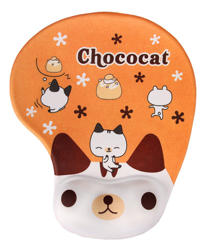 Mousepad Con Reposa Muñecas Kawaii Conejo Mono Gato