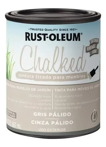 Pintura Tizada Exterior Interior Al Agua Chalked Rust Oleum