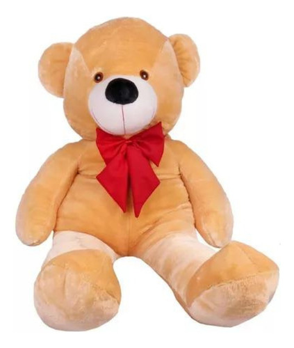 Urso De Pelúcia Teddy Gigante 90cm Varias Cores Com Laço