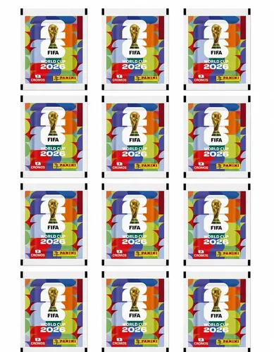 Kit 84 Figurinhas Do Album Copa Do Mundo 2026 Com 12 Pacotes