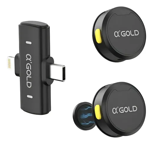 Microfone Duplo Lapela Sem Fio Anti Ruido Tipo C E Iphone