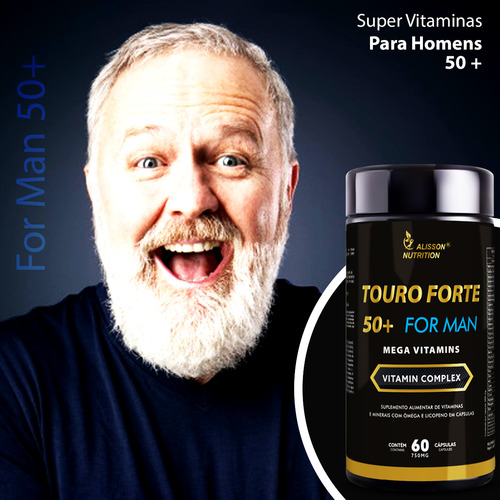 Touro Forte 50+ For Man Mega Vitaminas - Alisson Nutrition Sem Sabor