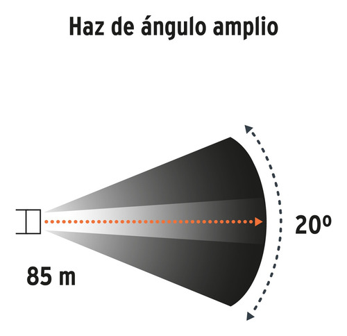 Linterna Plástica Led Luz Directa 2 Pilas Aa 80 Lm 13018