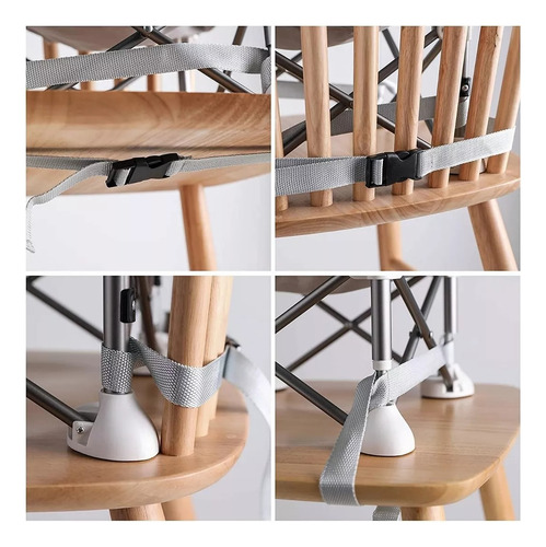 Silla Periquera Para Bebe Alimentacion Portatil Plegable Color Gris Gray