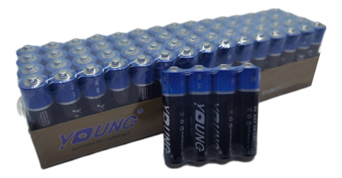 Paquete Con 60 Baterias Pilas Doble Aa Power 1.5v De Carbon