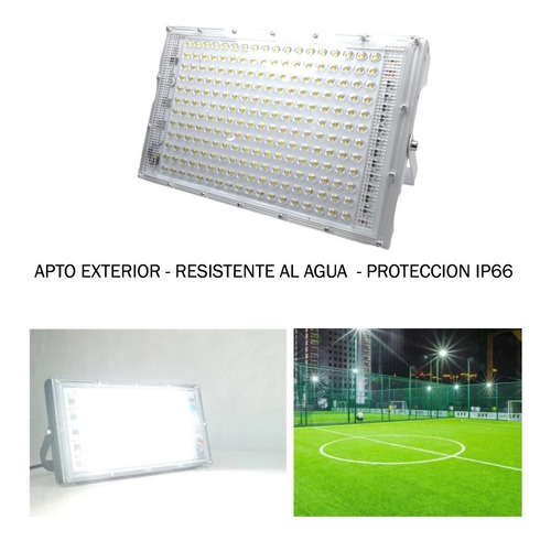 Imagen 4 de 10 de Reflector Led Exterior 300w Bajo Consumo Alta Potencia Frio