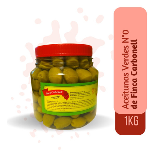 Aceitunas Verdes N°0 X 1kg De Finca Carbonell