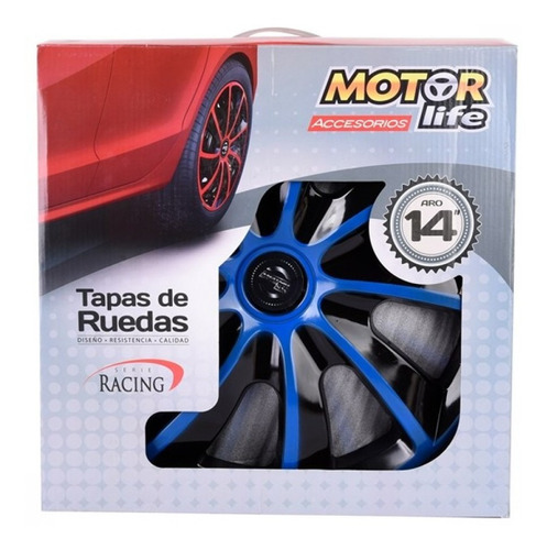 Tapas Rueda Aro 13 Azul Motorlife