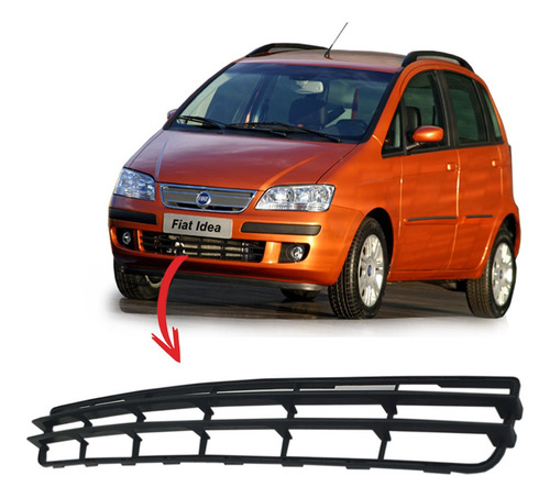 Imagem 1 de 6 de Grade Inferior Parachoque Fiat Idea 2006 A 2010 Original