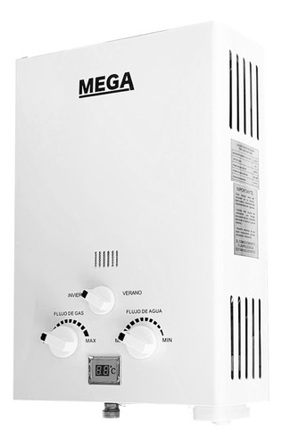 Calentador De Agua Mega 6l Tiro Natural Con Display Oferta