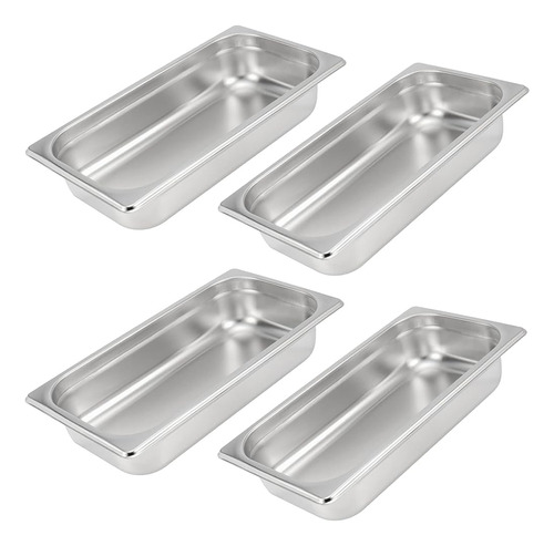 ~? 4 Pack 1/3 Tamaño X 2.5 Pulgadas Deep Steam Table Pan, 12