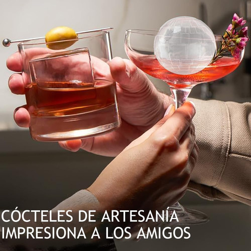 2pcs Molde Para Hielos De Silicón En Forma De Esferas Y