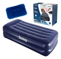 Comprar Colchón Sommier Inflable Bestway Camping + Almohada - El Rey Color Azul