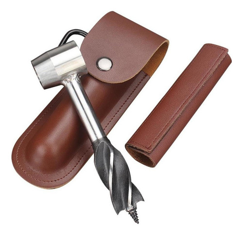 Y1m Barrena De Mano De Acero Taladro De Madera Manual Marrón
