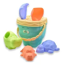 Comprar Accesorios De Playa Balde Con Tapa Verde Pastel Para Niños