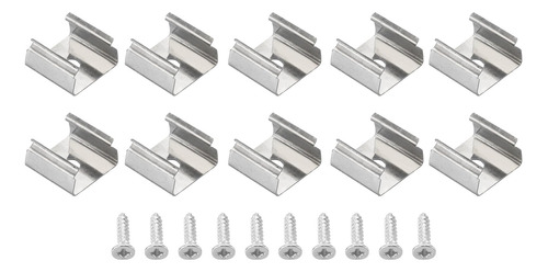 Clips Tira Luz Led 40 Fijacion Soporte Montaje Acero Para 13