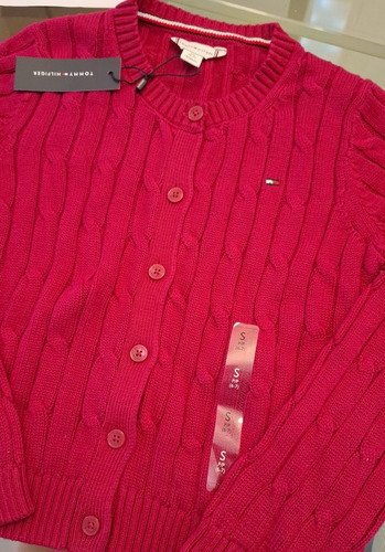 Cardigan Com Botoes Infantil Tommy Hilfiger Menina Original