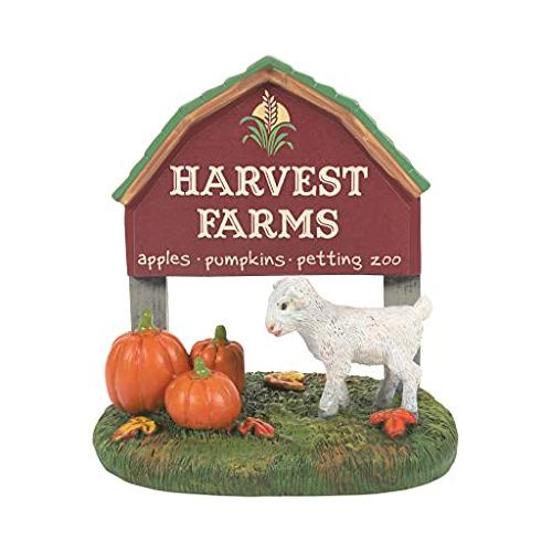Village Accessories Harvest Farms Sign And Kid Cabra Fi...