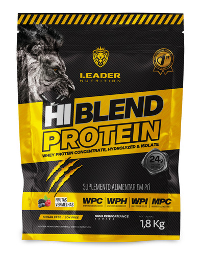 Suplemento em pó Leader Nutrition  Hi-Blend Hi-Blend Protein proteína Hi-Blend Protein sabor  frutas vermelhas em sachê de 1.8kg