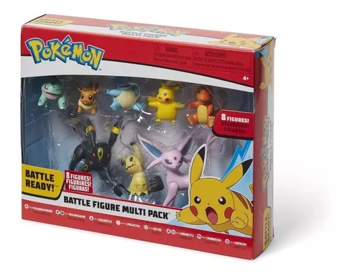 Compre Pokemon - Kit 8 Figuras de Batalha - Pikachu, Abra, Leafeon aqui na  Sunny Brinquedos.