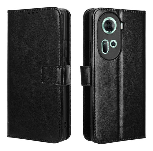 For Oppo Reno11 5g Pu Leather Wallet Card Slot Case+lanyard