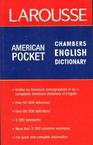 Libro - Diccionario Larousse American Pocket Chambers Engli