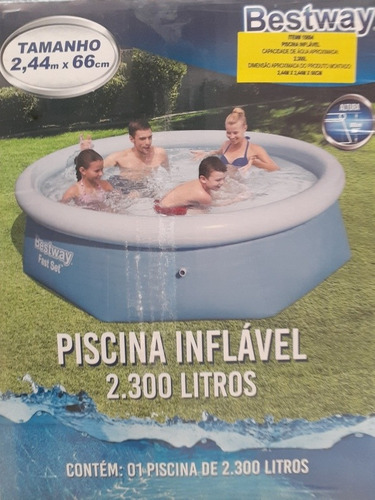 Piscina Intex Easy Set 2.419 Lt + Bomba Inflável+capa Grátis
