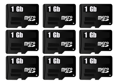 Pack 9pz Memoria Micro Sd 1 Gb Para Cel Ulares Tablets