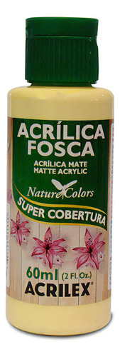 Tinta Acrílica Fosca 60ml - Acrilex - Natural Collors Cor Amarelo Bebê 808