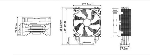 Imagen 6 de 7 de Cooler Master Enfriador De Cpu Hyper 212 Evo 4 Tubos De C...